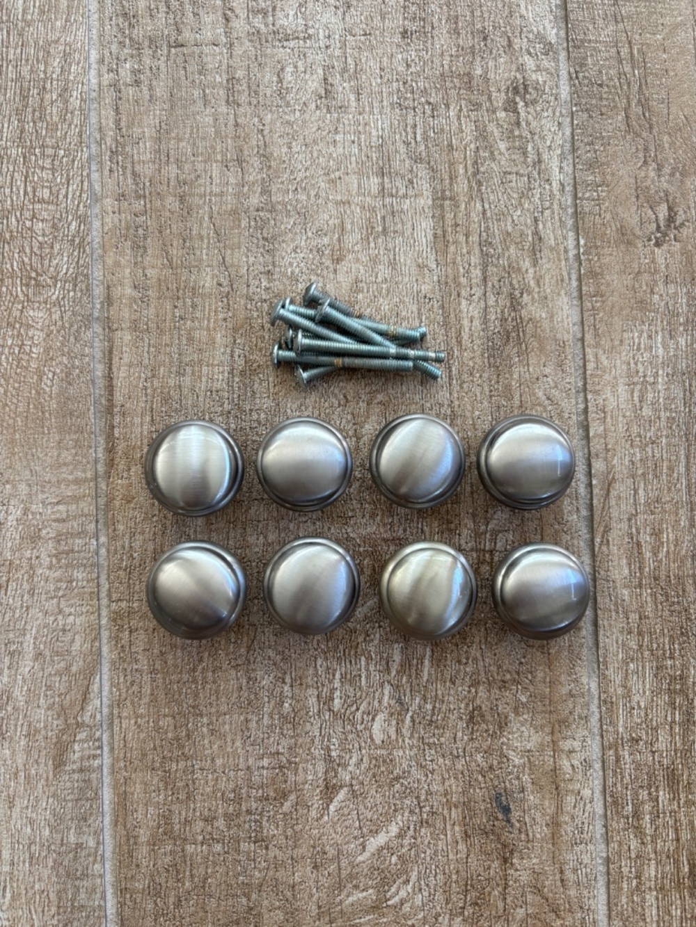 Allen + Roth Barnabas Satin Nickel Round Draw Knobs Set of 8